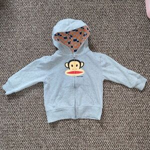Paul Frank Gray Hoodie with Fun Monkey Design